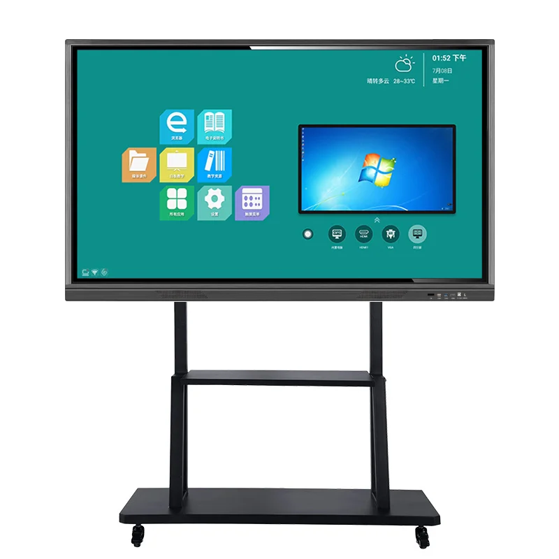 65 75 86 98 110 inch interactive panel touch screen writing board digital 20 points touch screen interactive flat panel display