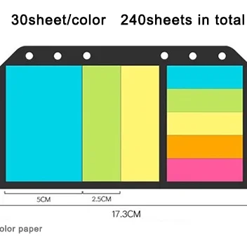 Beauty Custom Loose-leaf Binder Spiral Wire Notebook Printing Memo Pad Type It Posted Sticky Notes Notepad Set
