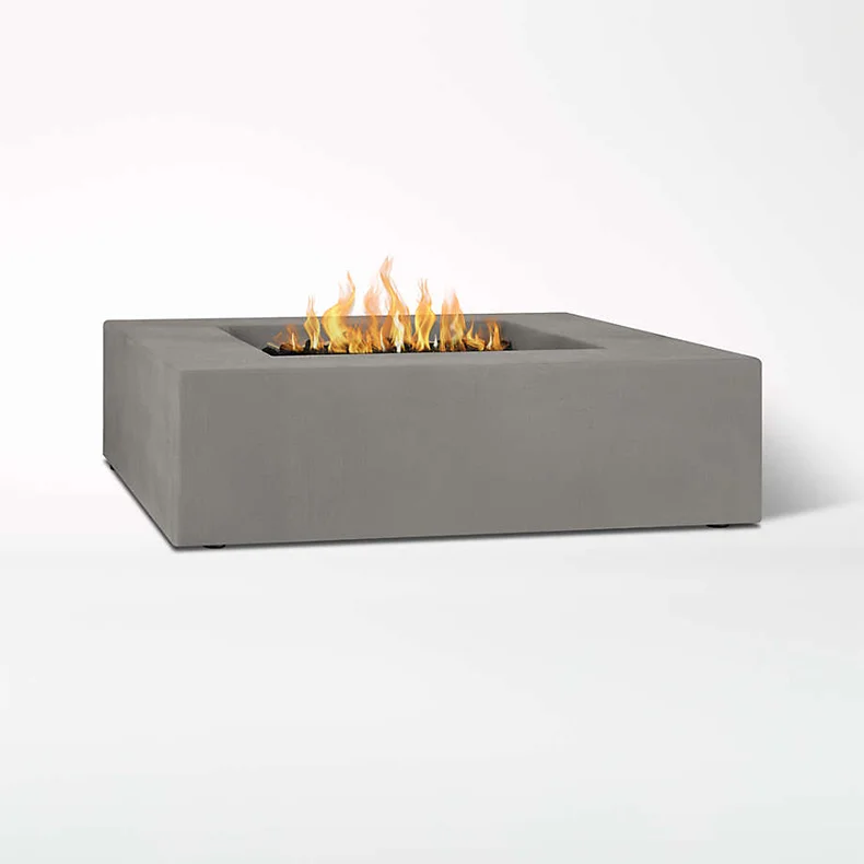 High quality outdoor fire pit Durable Concrete stove Rectangular garden smokeless firepit