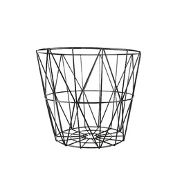 Metal-Warehouse-Storage-Wire-Basket, Metal Wire Metal Basket Black