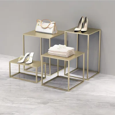 Modern wholesale metal clothes display display rack counter design combination clothing Nakajima display table rack