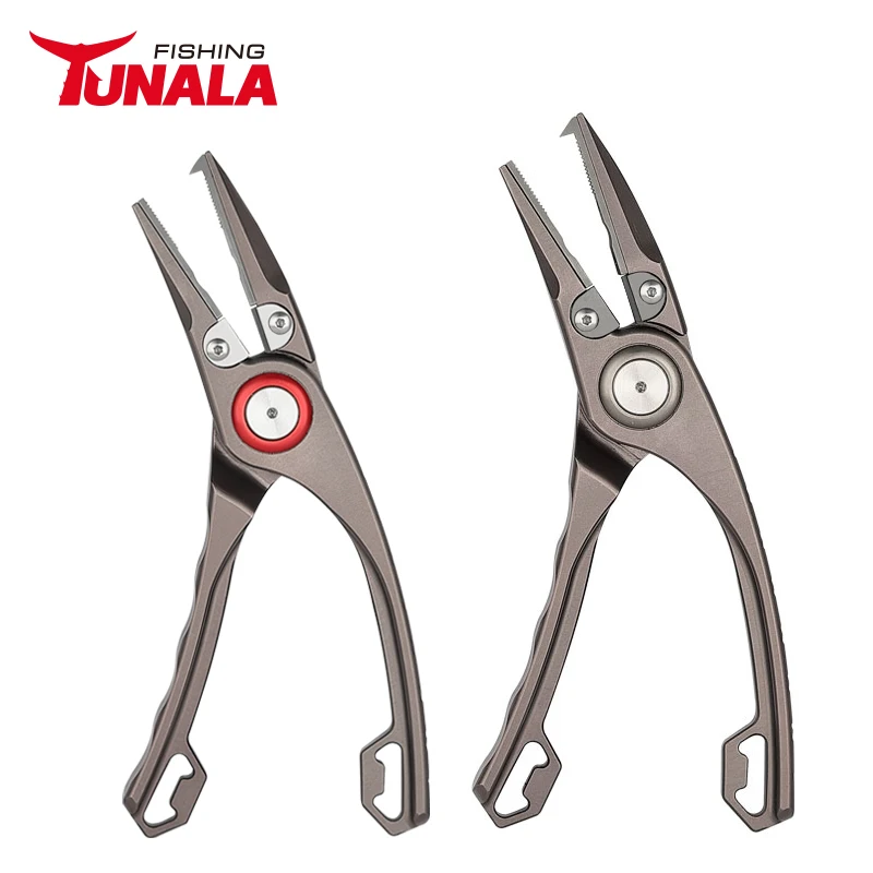 2 Colors Fishing Pliers Split Ring Cutter Carp Crimping Lead Pressing Thread Cutting Split Ring and Lanyard