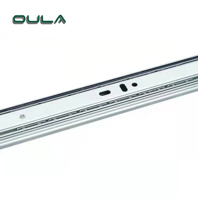 Modern 35mm Steel Plastic 3-Fold Drawer Slide Kitchen Bathroom Hotel Hospital Use Cabinets Tables Furniture 45mm Home Outdoor