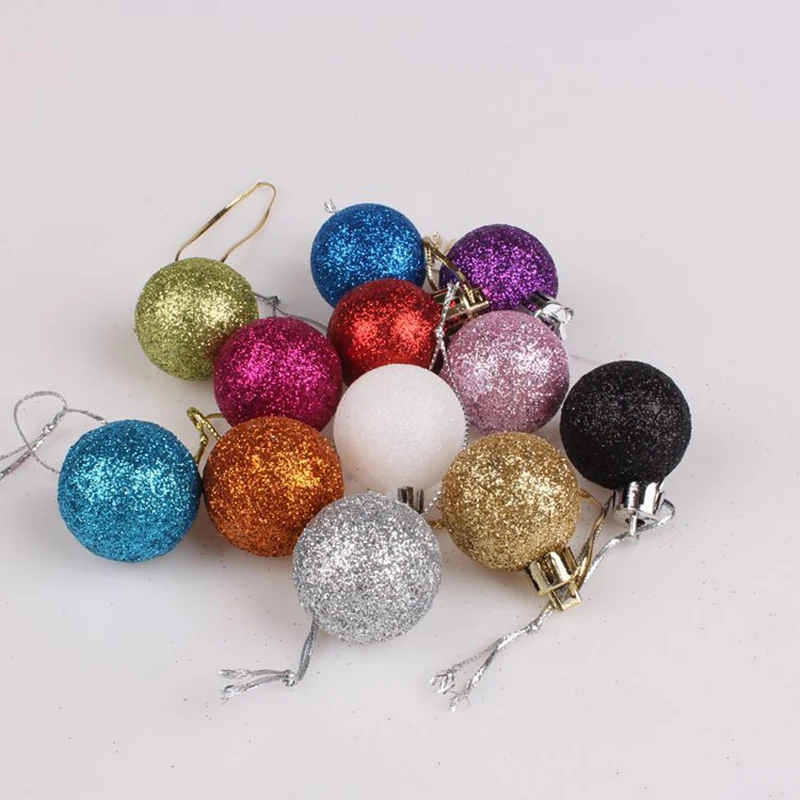 
Holiday Wedding Party Decoration 24 Pcs 30mm Shatterproof Balls Small Christmas Balls Ornaments for Xmas Tree 