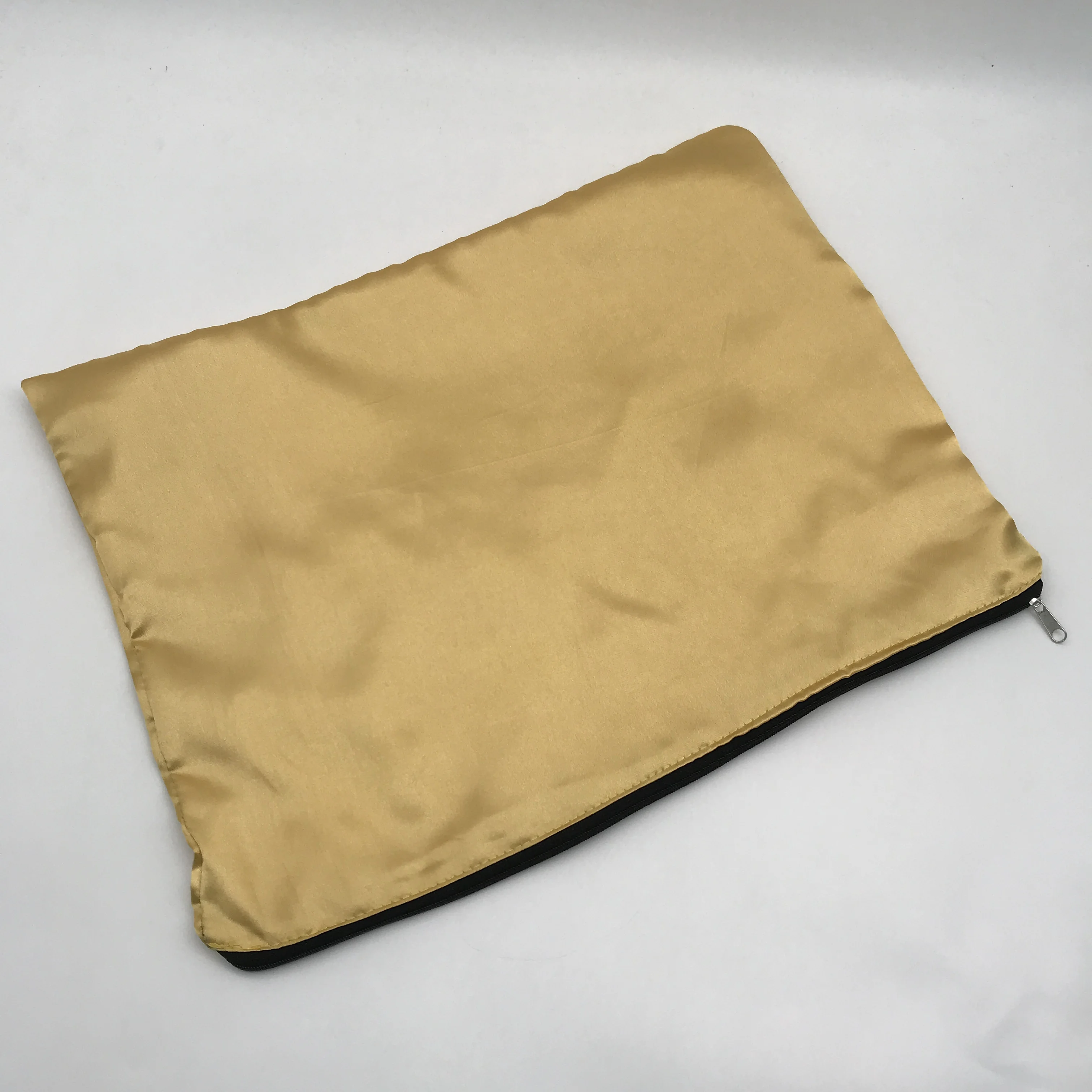 wholesale logo custom satin bags private label silk bags vendor zipper satin bags for hair bundles