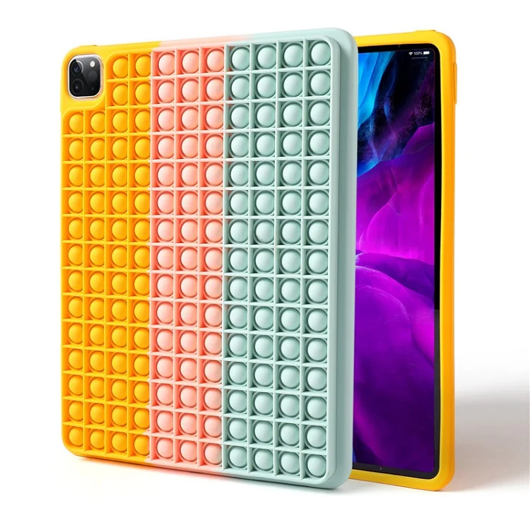 Pop it Tablet Case Silicone Fidget Toy Tablet Cover Push Bubble Game Tablet Case for ipad pro 11/12.9 inch