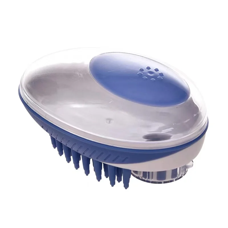 
China Factory Supplied Pet Dog Bath Brush Comb Silicone Massage Brush Shower Hair Removal Comb 