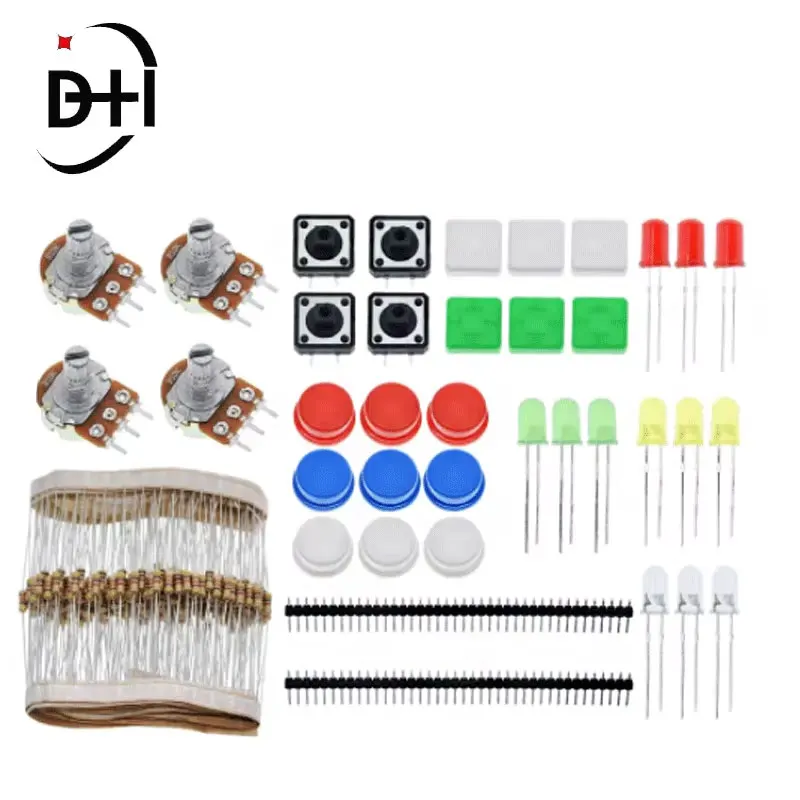 Handy Portable Resistor Kit for Arduino Starter Kit UNO R3 LED potentiometer tact switch pin header