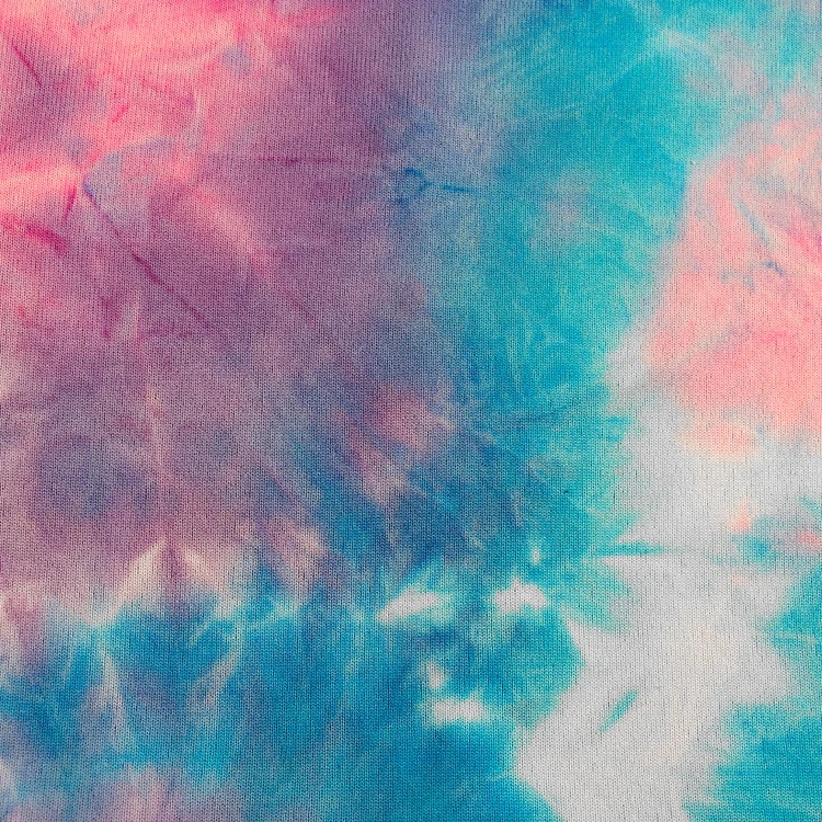 
tie dye t shirt hoodie fabric stretch polyester knit fabric imitate cashmere 
