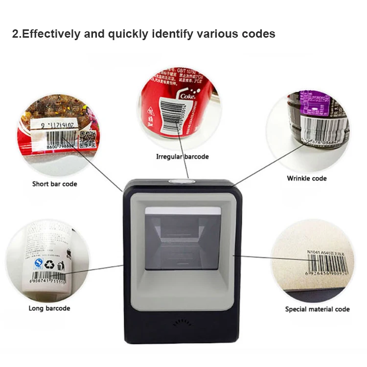 wholesale pos barcode scanner handsfree omnidirectional laser barcode scanner