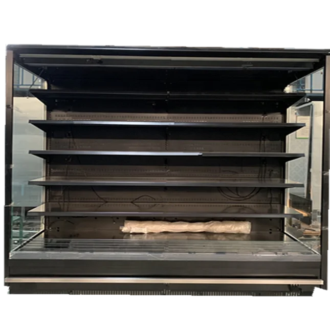 Gas station convenience store Open Refrigerator Milk Display Fridge Open Cooler for supermarket