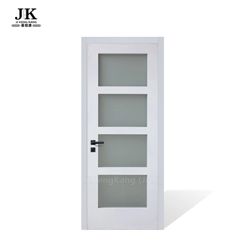 JHK-Door Peephole Mirror Fiberglass Entrance Door 4 Panel Glass Door