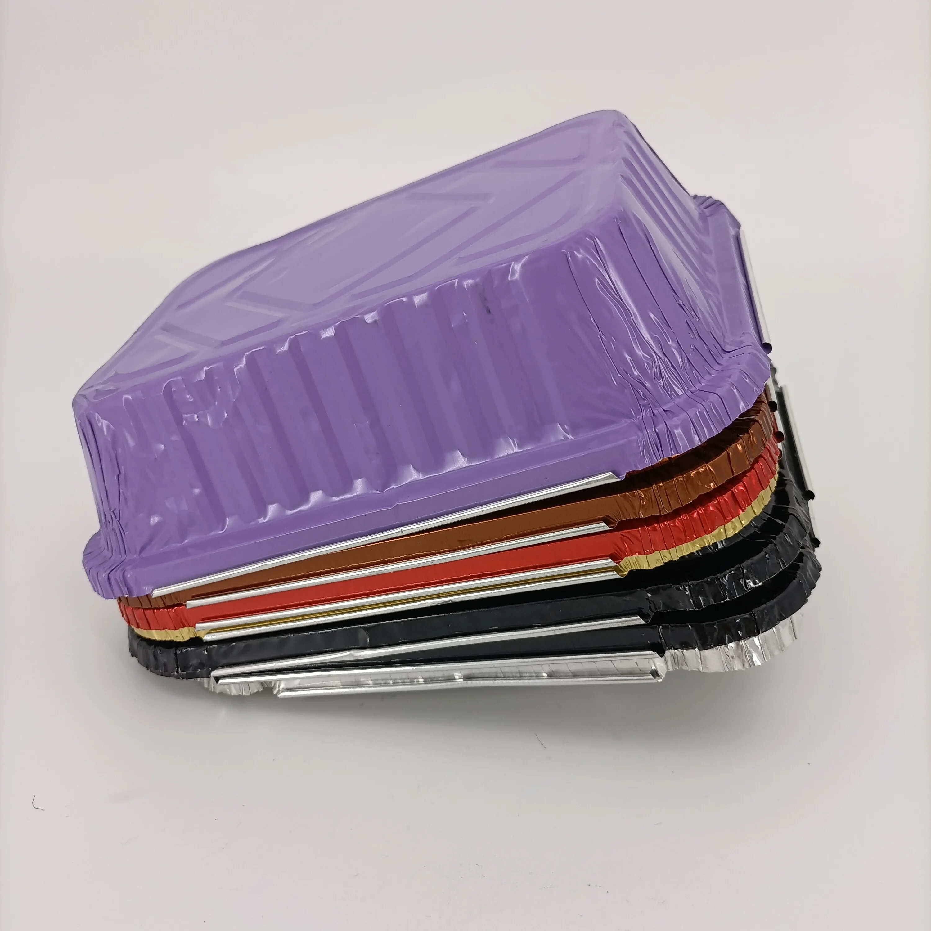 Food grade aluminum foil food containers disposable rectangular small tin foil  baking pans with lids