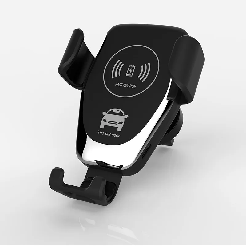 Wireless Car Charger 15W Qi Fast Charge Auto Clamping Car Charger Phone Holder Windshield Dashboard Vent Phone Holder