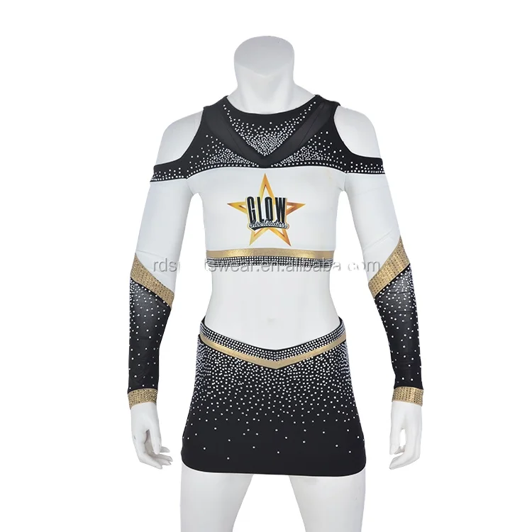 2022 Popular Custom Cheerleading Uniforms Durable Sleeveless Sublimation Cheerleading Uniforms