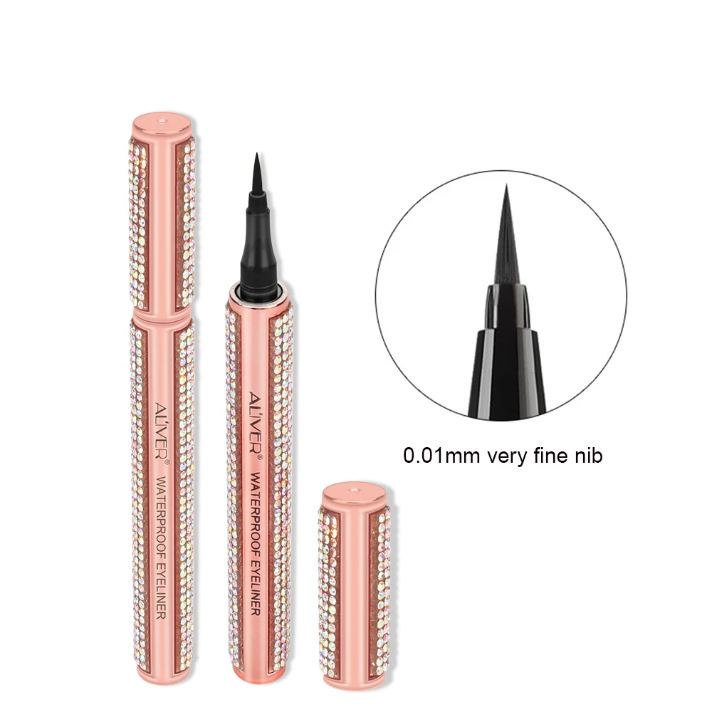ALIVER pure silk fiber pure plant material eye beauty makeup long lasting matte black waterproof eyeliner