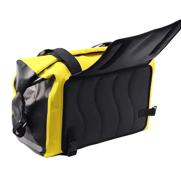 Large Capacity roll top PVC motorcycle bag waterproof saddle bag  Motorcycles Side Bags