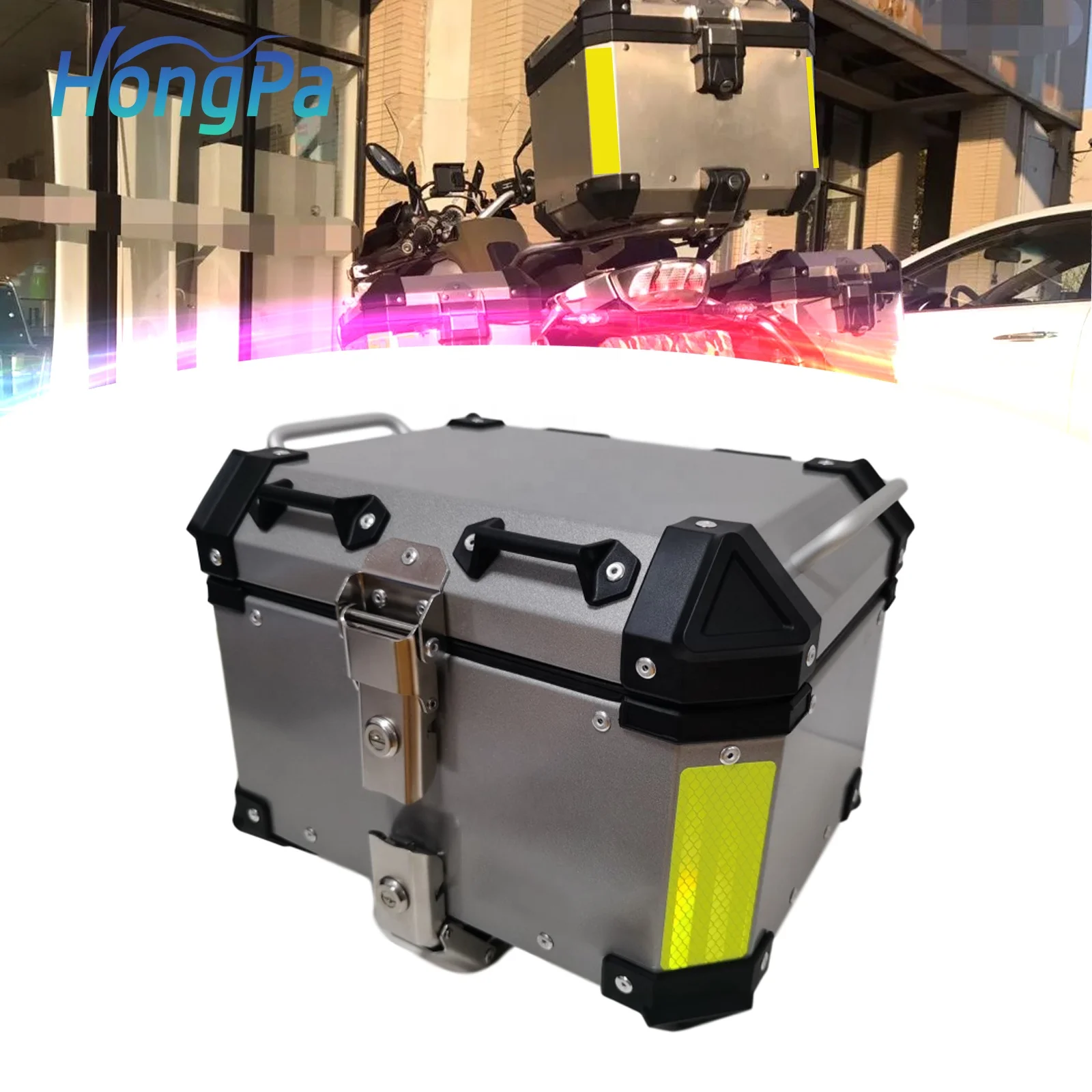 Aluminum Alloy Tail Box Trunk Motorcycle General Trunk Convenient Travel Motorcycle Top Box
