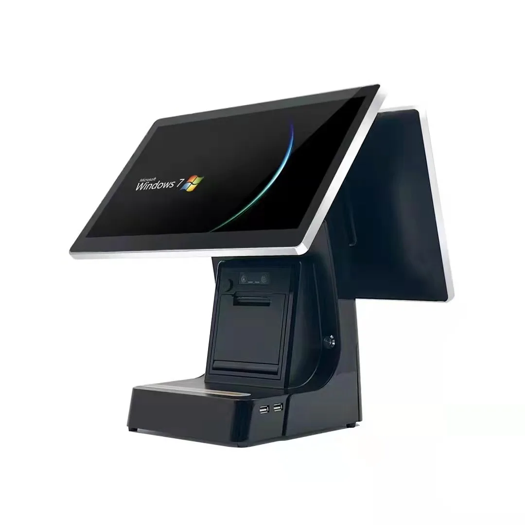 China 15.6 inch retail pos system restaurant equipment pos terminal touch screen for supermarket with Printer  For Retail