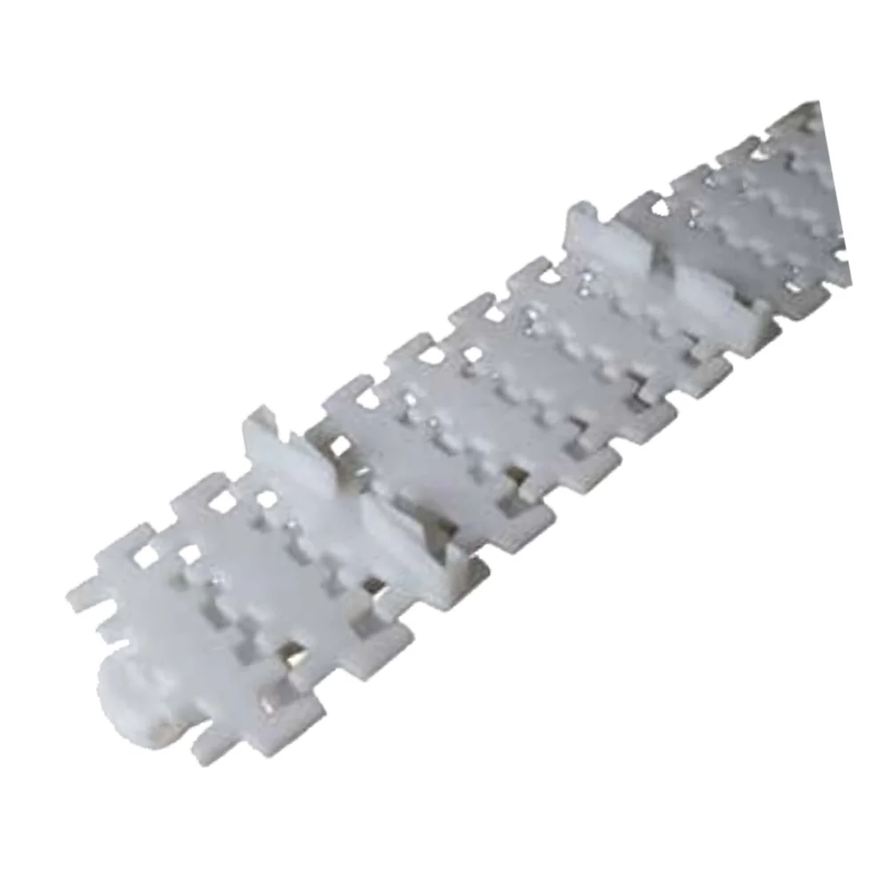 Professional Supplier White Straight Line Transportation Plastic Conveyor Flat Top Chains For Food Industry