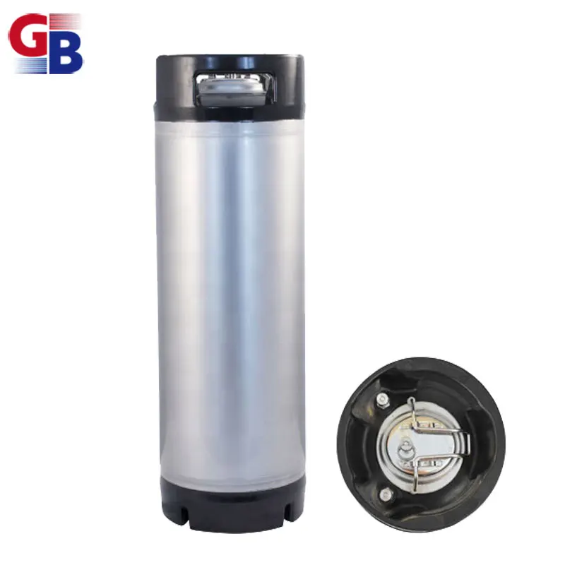 Commercial Beer Keg 5 Gallon 24.5 Liter Ball Lock Keg Stainless Steel with Rubber Handle