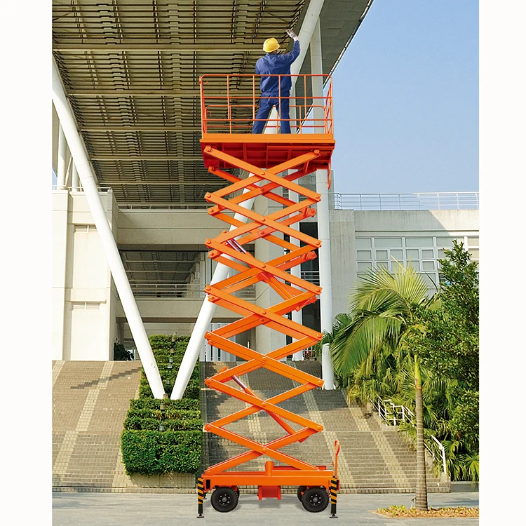 Portable lifter 11m lifting machine 4x4 mobile electric scissor lift