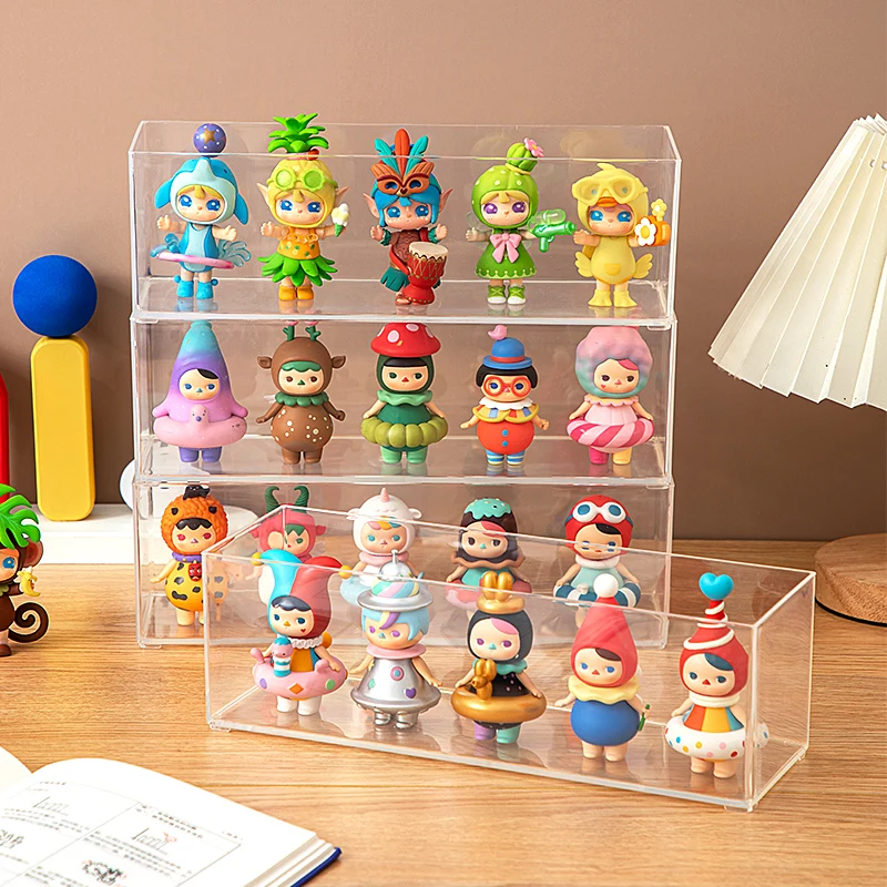 Stackable Transparent Doll Model Storage Box Home Decoration Wall Mounted Doll Display Box
