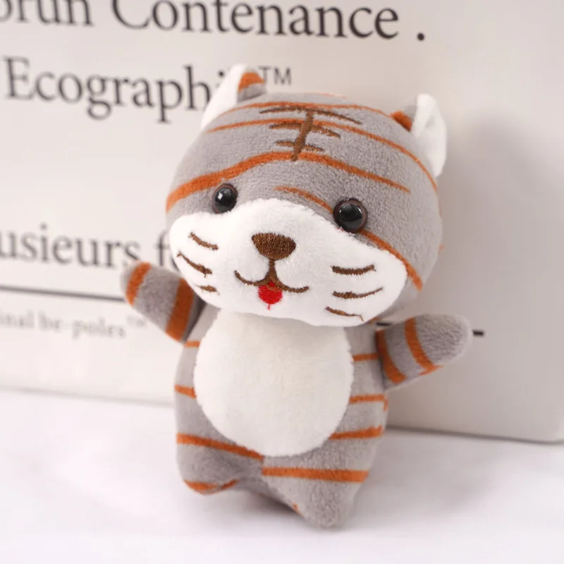 12cm Cute Tiger Plush Keychain Pendant Toy Bag Decoration Rag Dolls Little Gift for Children Friends Stuffed Animal Plush Toys