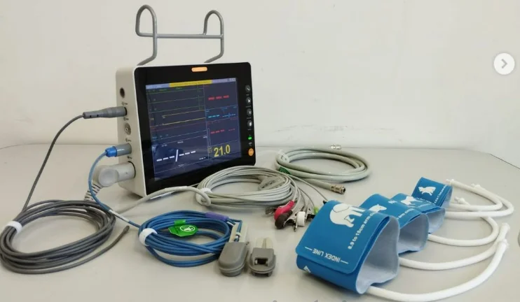 UN8000S 8 Inch Medical 6 Parameters Monitor Capnography Etco2 Monitor Vital Signs