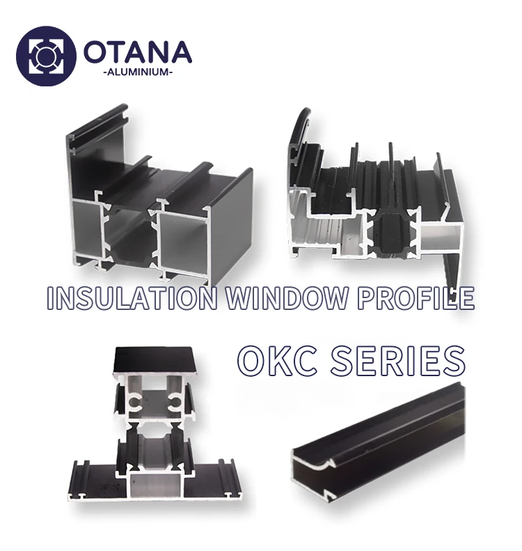 Windows aluminum profile frame for windows Italy style with nylon strips OKC set