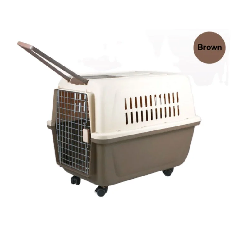 Большая пластиковая тележка для перевозки домашних животных
