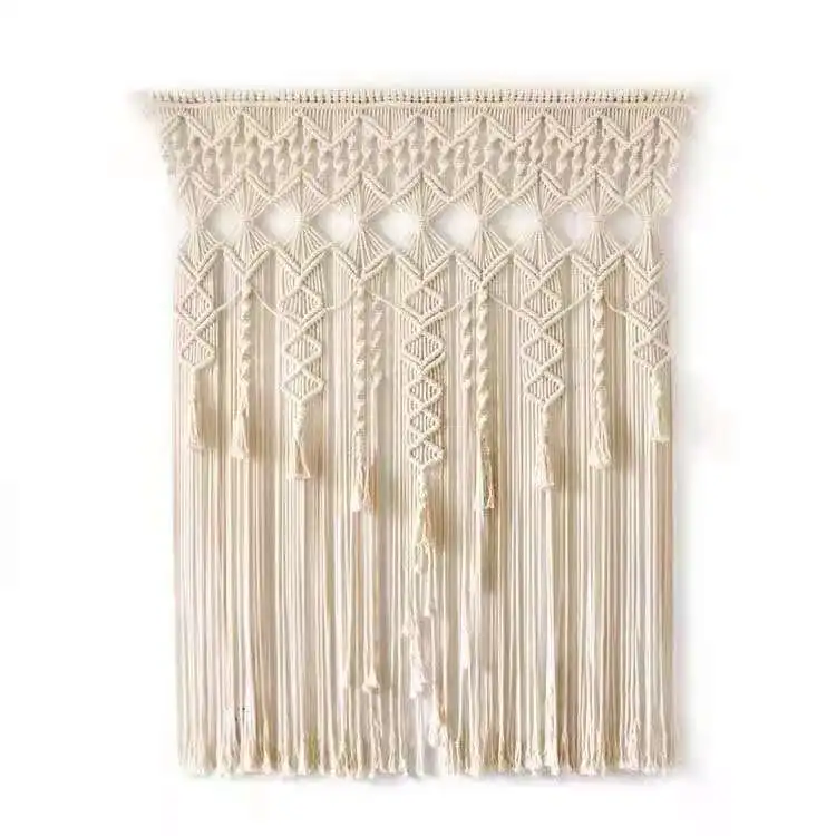 Cheersee cotton knitting bohemian wedding door decorative vintage fringe tassel macrame turkey  boho curtain with tassels