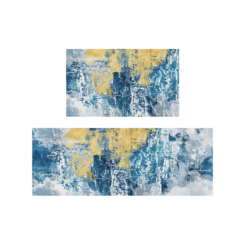 Printed Waterproof Non-slip Anti Fatigue Floor Mat PVC Kitchen Mats For Floor