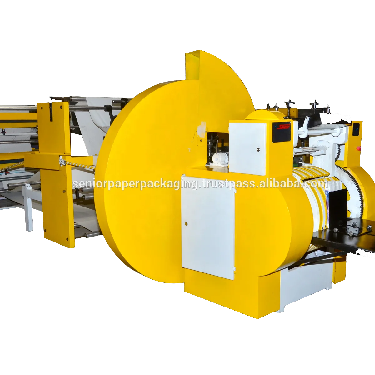 
High Speed Simple Sharp V Bottom sealed Kraft Roll Feeding Paper Shopping Bag Forming Machine With Flexo Printing Price in India 