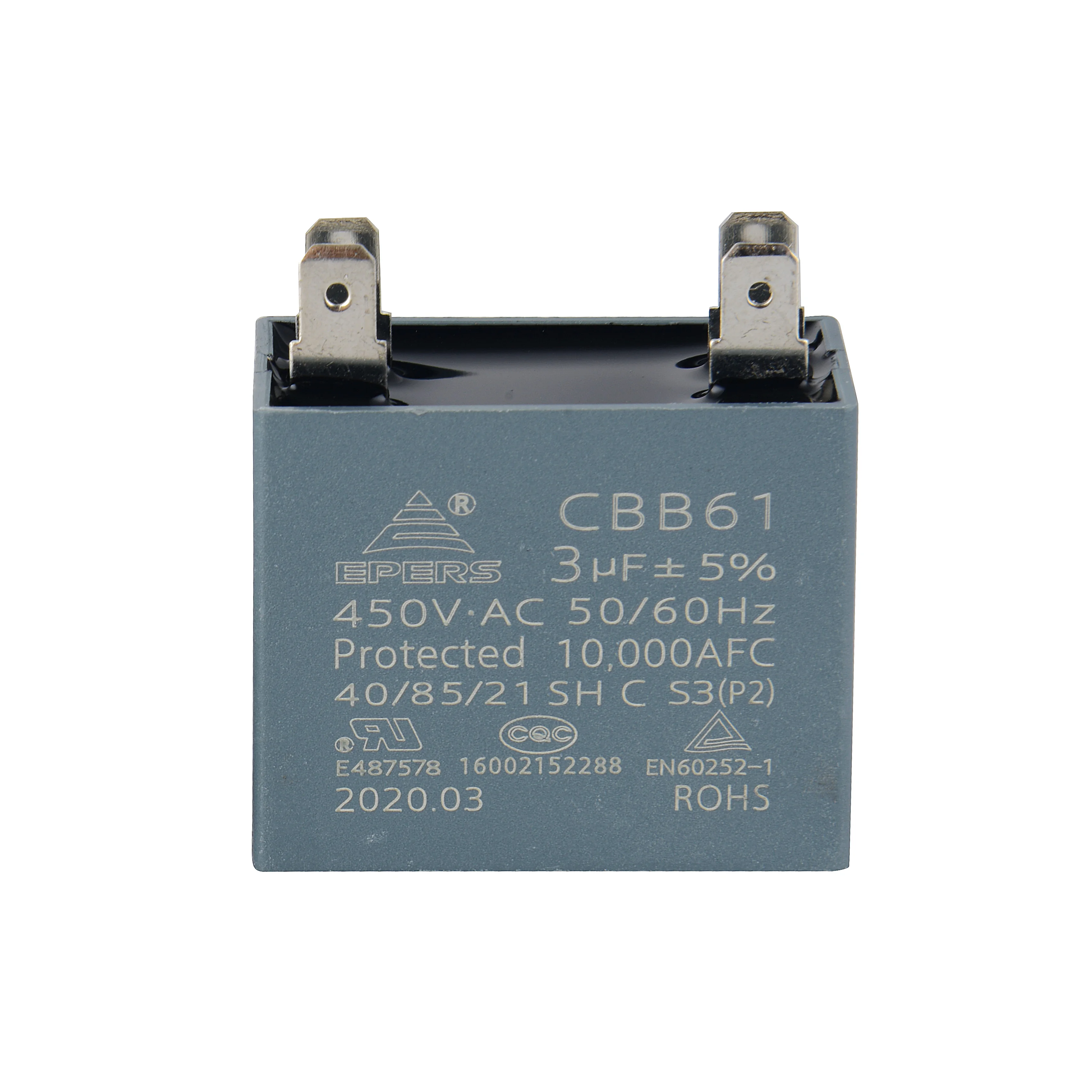 AC motor running capacitor CBB61 450VAC 3uf 4pins for air conditioner