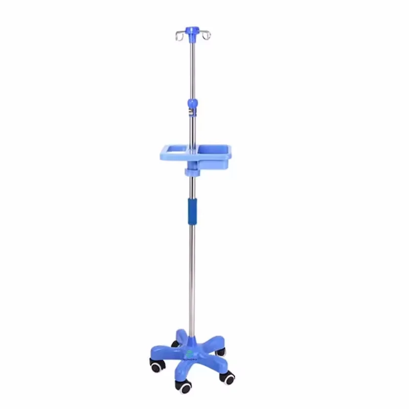 SIV-2 High quality medical hospitals use height-adjustable 5-leg stainless steel IV infusion rod IV drip rack