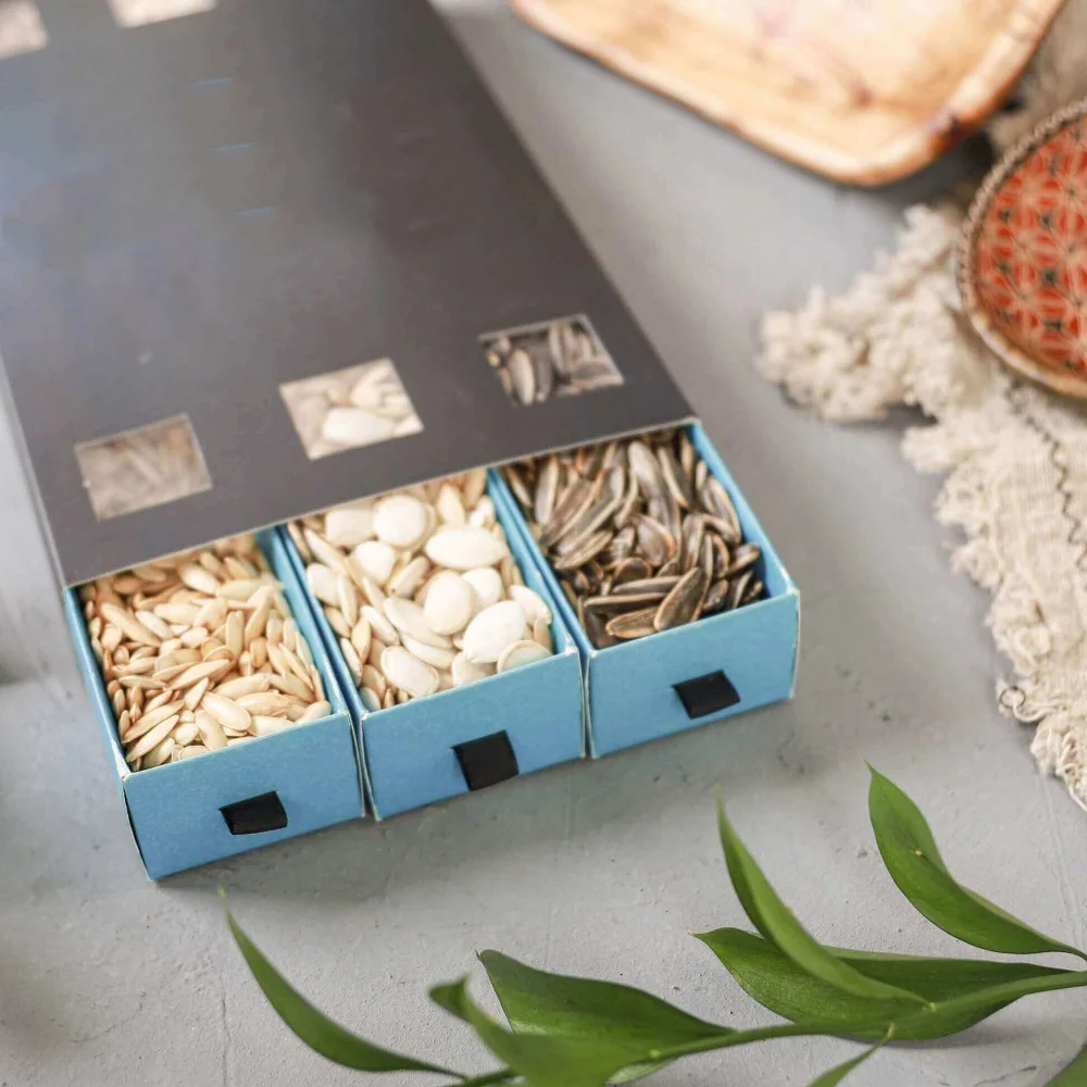 Mini Drawer Box for Nuts&kernels Christmas Cookie Chocolate Food Gifts Box for Kids Custom logo Paper Boxes