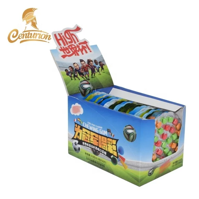 wordcup mini xylitol fruit flavored chewing bubble gum with blister pack