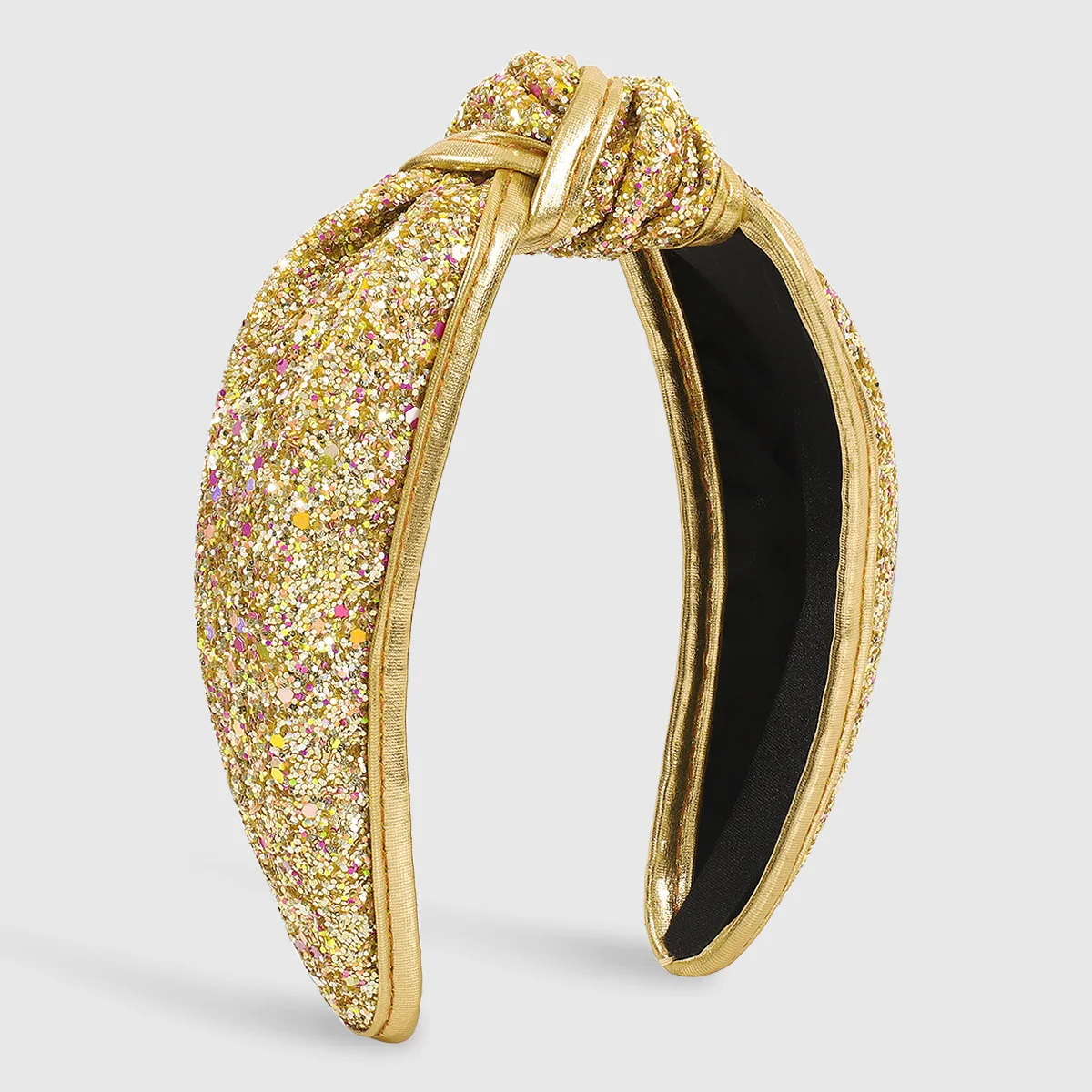 GEERDENG Wholesale Custom Christmas Hair Band Embellishment Knotted Fabric Headband Luxury Fashion Girls Women Crystal Headbands