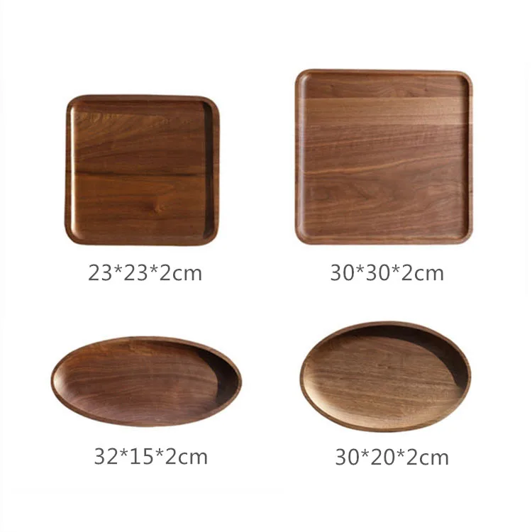 Роскошный современный натуральный деревенский поднос под заказ для суши фруктов десертов кофе орехового