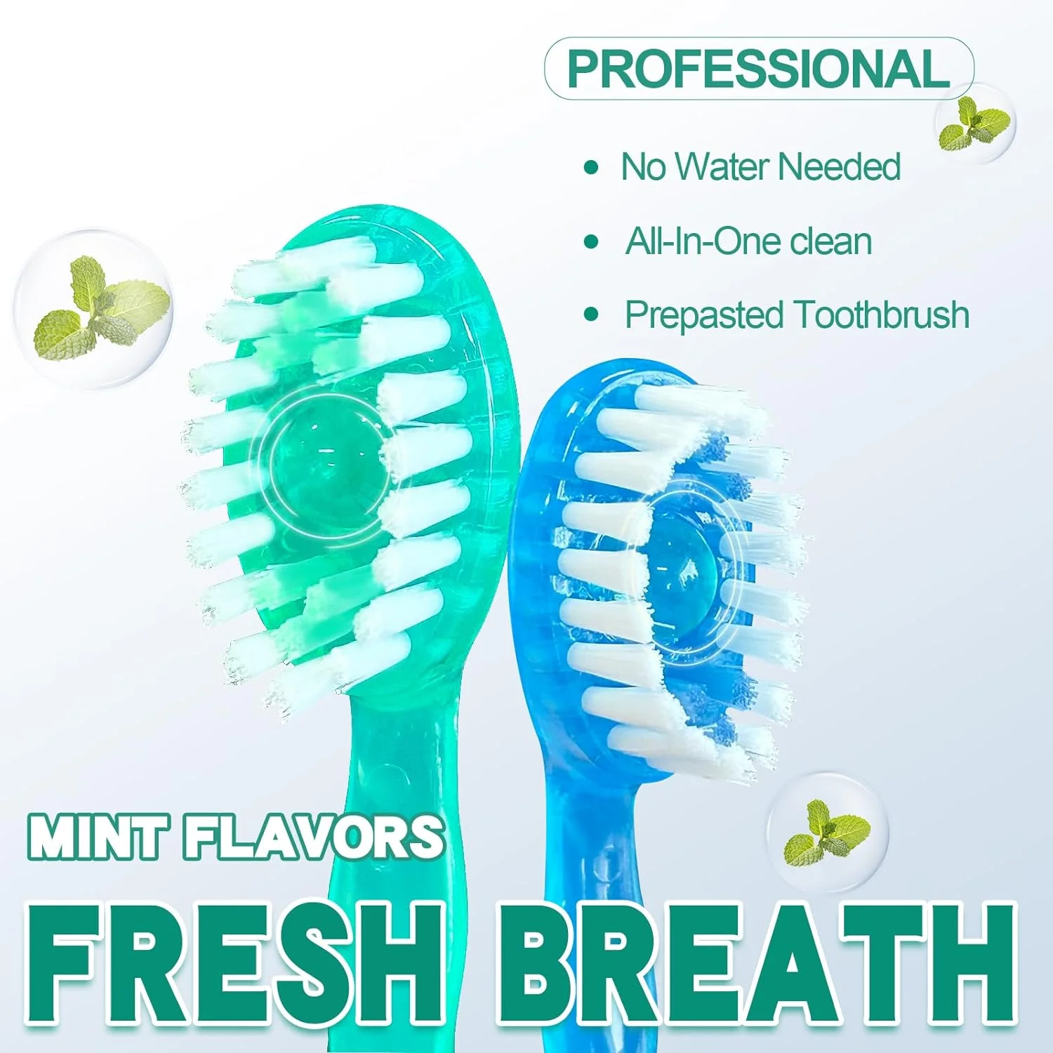 Private Label Natural Disposable Toothbrushes with Toothpaste Including Dental Flossers