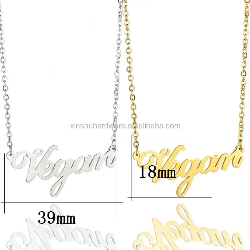 Custom Simple Stainless Steel Modern Vegan Pendant Unisex Word Charm with Circle and Number Pattern for Gift Party Plating