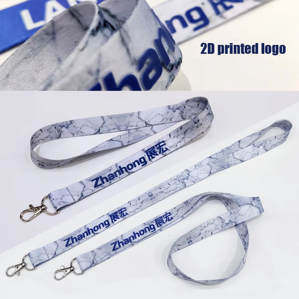 Business ID card holder 2D printing custom logo Sublimation polyester neck strap lanyards