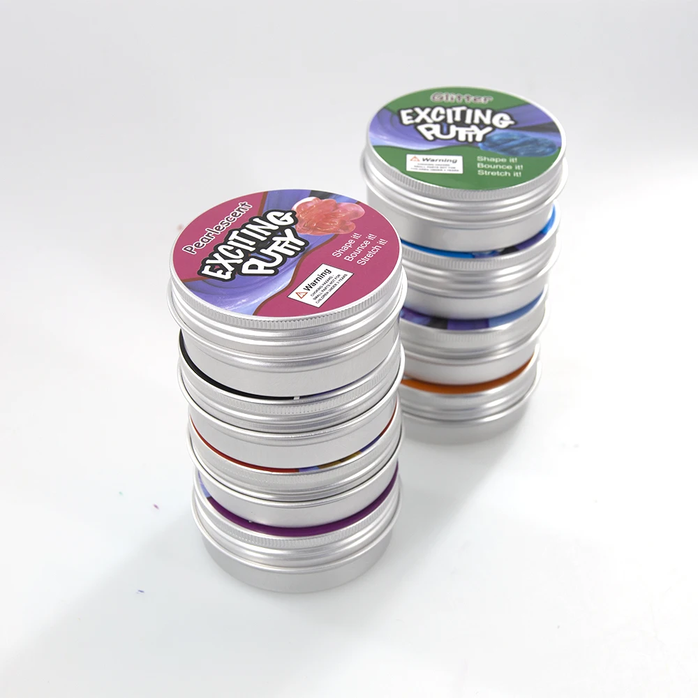 2022 Magnetic Putty 20+color Luid Glass Exciting Putty Slime Sequins Non-toxic Children Toy For Kids Accept Custom