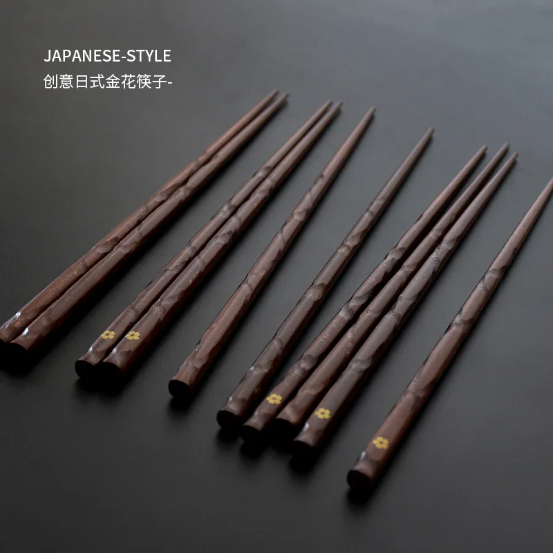 Japanese  style rose wood sushi chopsticks 5 pairs/box