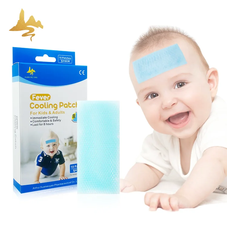 Wholesale Heat Reduce Menthol Ice Sheet Headache Relieve Sticker Cool Plaster Children Baby Fever Cooling Patch
