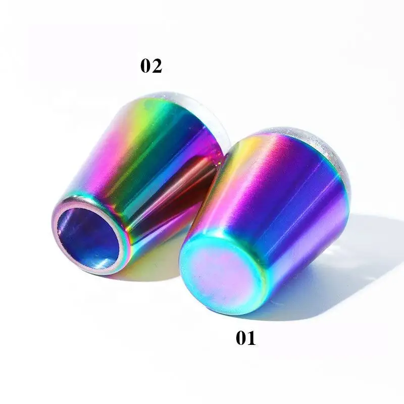 New 4cm Aurora Handle Holographic Transparent Silicone Nail art Stamper Template Image Transfer Manicure Accessory Tools
