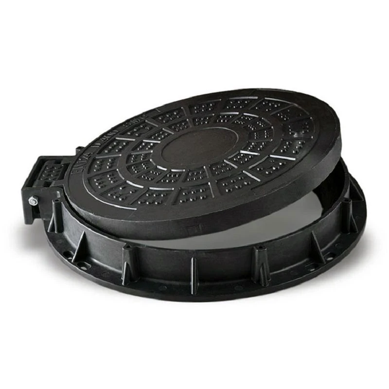 FRP Composite Resin Manhole cover EN124 B125 D400 circle outdoor Water Drain covers SMC BMC Sewer Lid