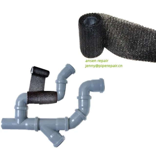 Quick action emergency pipe repair system reinforcing repairs or strengthening pipework wrapping bandage