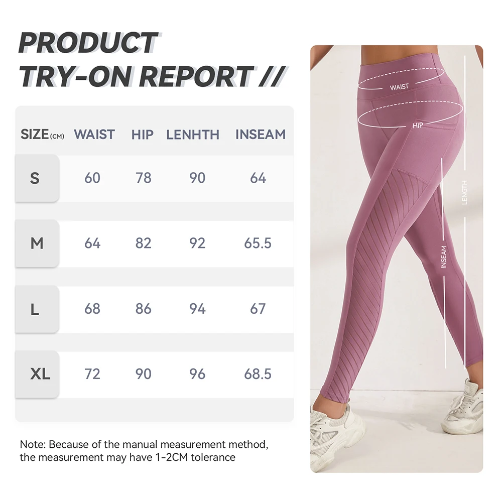 Yoga Pants With Mesh Pocket Yoga Leggings High-waisted Running Pants Customized Colors Comfortable Workout Leggings for Women